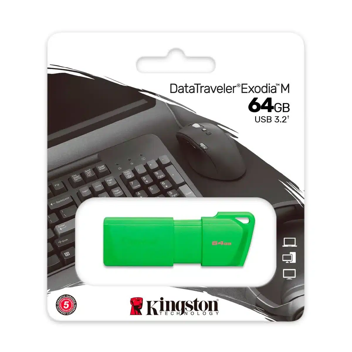 Memoria USB Kingston Datatraveler 3.2 Dtx Exodia- 64GB · Verde Neon