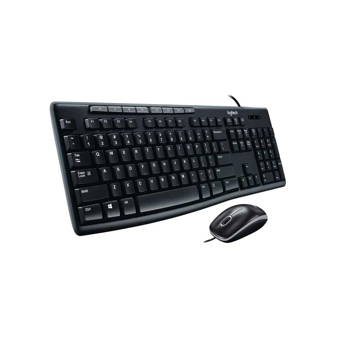 Combo Teclado Y Mouse Logitech MK200 · Negro