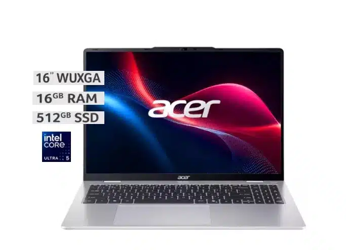 Acer AL16-53P-56S5 · Intel Core Ultra 5 115U · 16GB DDR5 · 512GB SSD · Light Silver