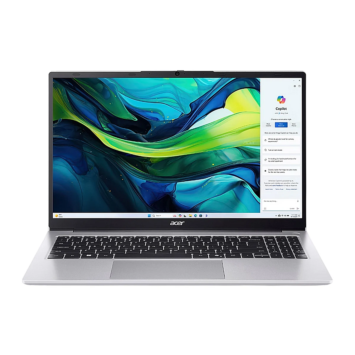 Acer AL15-43P-R6GW · AMD Ryzen 7 5825U · 8GB DDR4 · 512GB SSD · Light Silver