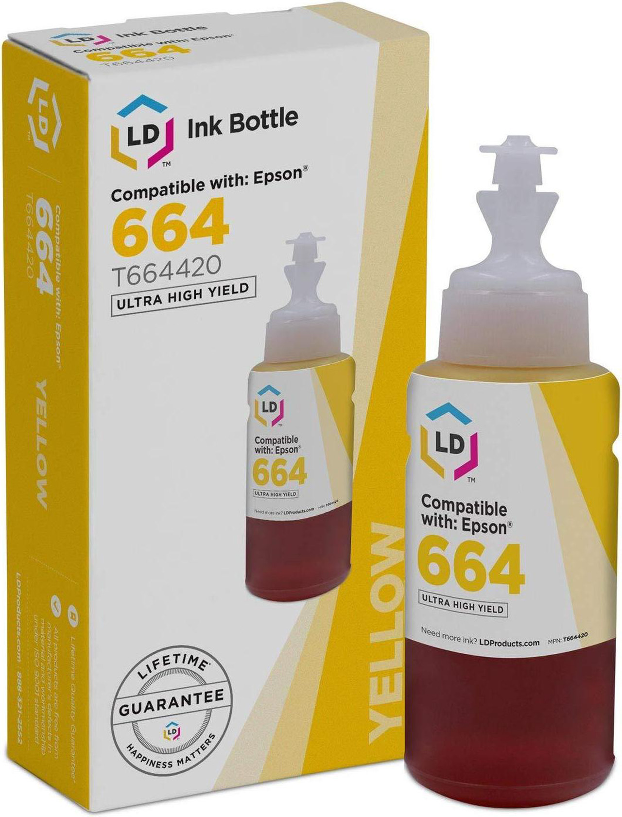 Tinta Epson T-664 Yellow Compatible Con L121
