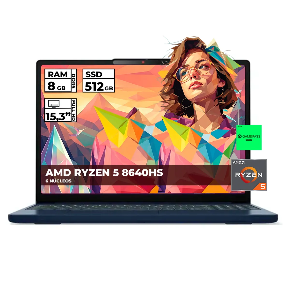 Lenovo Slim 3 15AHP10 · AMD Ryzen 5 8640HS · 8GB DDR5 · 512GB SSD