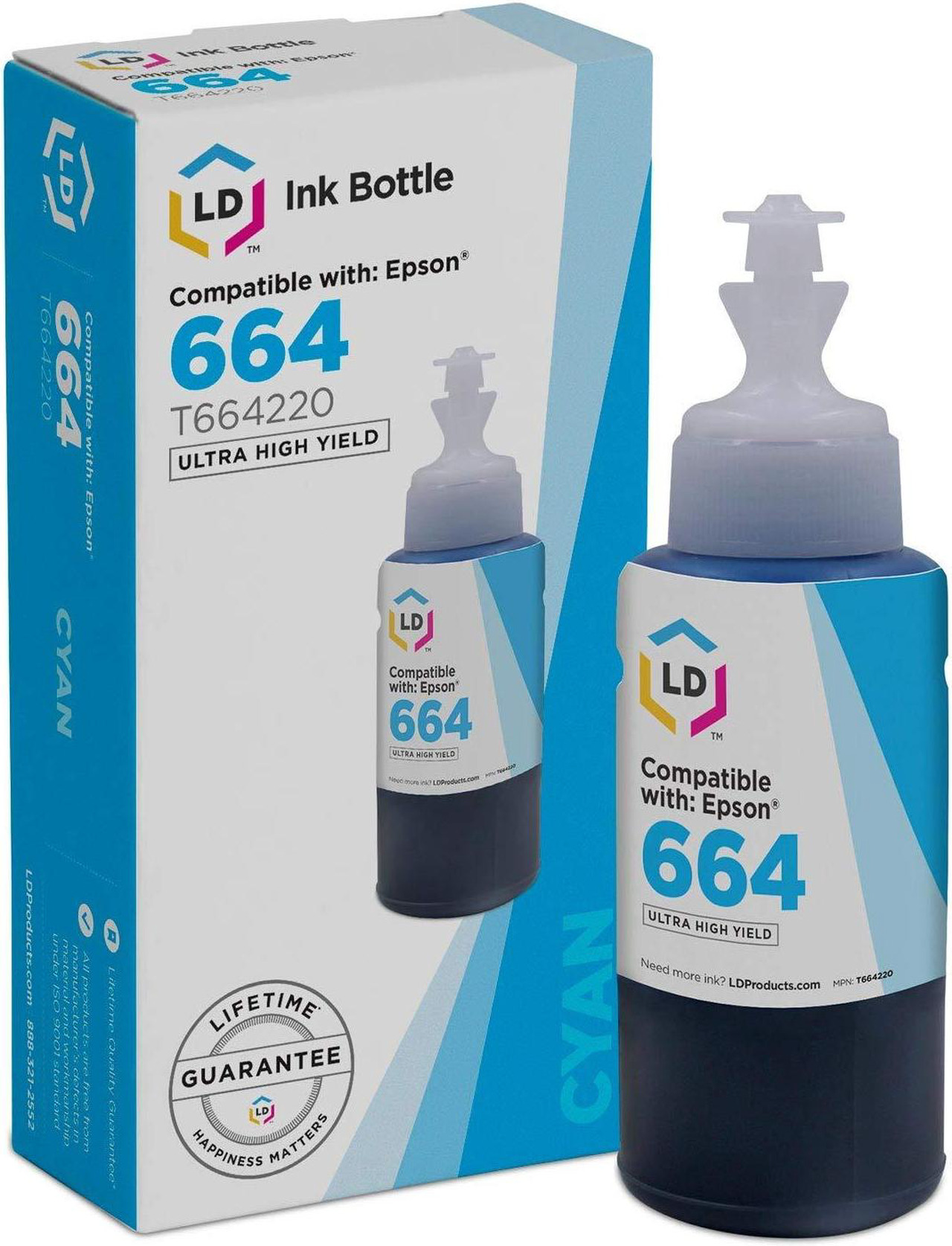 Tinta Epson T-664 Cyan Compatible Con L121