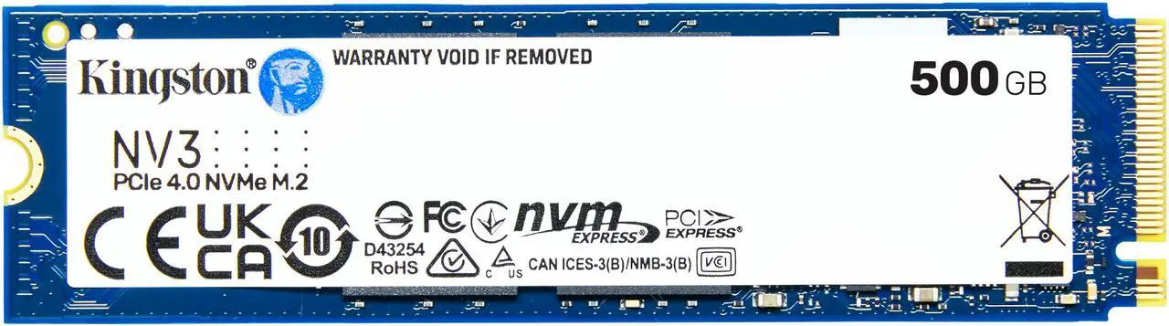 Disco De Estado Solido Kingston NV3 500GB · M.2 Pci Express NVME Gen 4X4